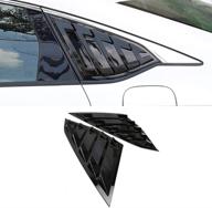 🚗 yuzhongtian glossy black window scoop louvers cover for honda accord 2018-2021 (2pcs) - abs material logo