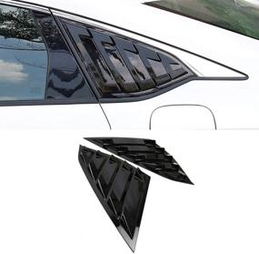 img 4 attached to 🚗 YUZHONGTIAN Glossy Black Window Scoop Louvers Cover for Honda Accord 2018-2021 (2PCS) - ABS Material