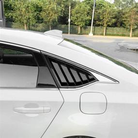img 1 attached to 🚗 YUZHONGTIAN Глянцевая черная крышка для оконной воздухозаборной решетки для Honda Accord 2018-2021 (2 шт.) - материал из АБС.