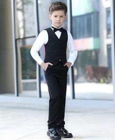 img 3 attached to YuanLu Boys Colorful Formal Suits: Stylish 5 Piece Slim Fit Dresswear Suit Set