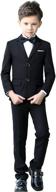 yuanlu boys colorful formal suits: stylish 5 piece slim fit dresswear suit set logo