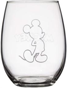 img 3 attached to 🥳 Disney Classics Collectible Stemless Tumbler Glass Sets - 16 Ounces - Set of 2 (Mickey and Minnie)