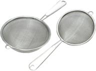 🔍 stainless steel chef craft basic mesh strainer set - 3 and 4 inch, 2 piece bundle logo