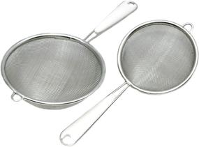 img 1 attached to 🔍 Stainless Steel Chef Craft Basic Mesh Strainer Set - 3 and 4 inch, 2 Piece Bundle