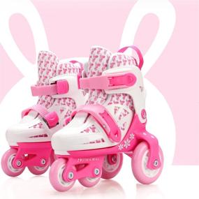 img 3 attached to 🎁 Fun and Flashy: Sumeber Adjustable Roller Skates for Kids with Light-Up Wheels - Perfect Birthday Gift for Girls and Boys