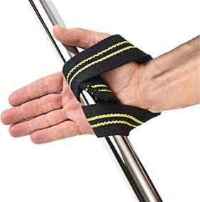 img 3 attached to 💪 Triangle Quick Lifting Wrist Straps: Heavy Duty Neoprene Padded 1 Pair Cotton Wraps for Enhanced Grip and Weightlifting Support