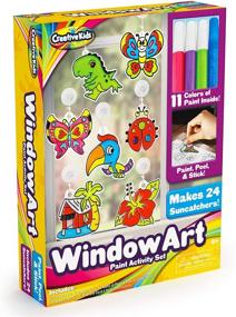 img 3 attached to Vibrant Window Paint Art Stickers: a Fun Activity for Kids