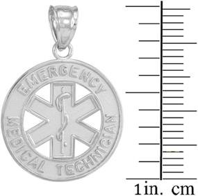 img 2 attached to 🚑 925 Sterling Silver EMT Charm Pendant - American Heroes Emergency Medical Technician Star of Life