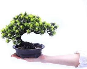 img 2 attached to Enhance Your Life with an Artificial Christmas Bonsai Tree - Decorative Potted Plant, Pine Tree Bonsai Plant for Home or Office Decor, Desktop Display, Zen Garden