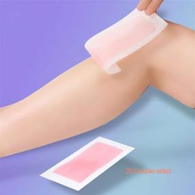 img 2 attached to Efficient Hair Removal: Wax Strips for Women and Men - Bikini & Facial Waxing - Includes 40 Strips and 4 Care Wipes