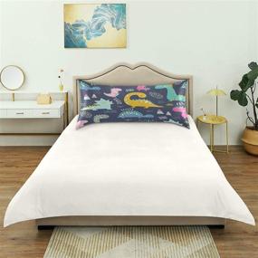 img 1 attached to KEEPREAL Funny Dinosaurs Satin Pillowcase