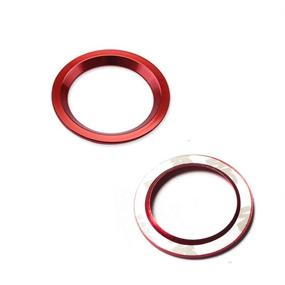 img 2 attached to 🔴 Enhance Your Honda Accord Sedan with the Thor-Ind Aluminum Start Stop Button Cover Trim - 2018 2019 Ignition Start Button Surrounding Decoration Ring (Red)