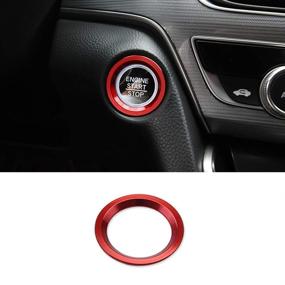 img 3 attached to 🔴 Enhance Your Honda Accord Sedan with the Thor-Ind Aluminum Start Stop Button Cover Trim - 2018 2019 Ignition Start Button Surrounding Decoration Ring (Red)