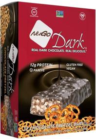 img 3 attached to 🍫 Indulge in the Irresistible NUGO Chocolate Pretzel Dark Chocolate Bar - 12 Count, 1.76 OZ
