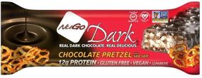 img 4 attached to 🍫 Indulge in the Irresistible NUGO Chocolate Pretzel Dark Chocolate Bar - 12 Count, 1.76 OZ