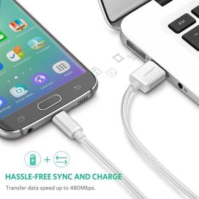 img 2 attached to 🔌 UGREEN Micro USB Cable: Fast Charging Nylon Braided Cord for Android, PS4, Samsung Galaxy S7, LG, Nexus, Xbox One Controller - 3ft Black