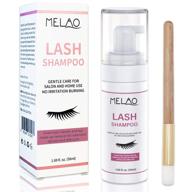 👁️ premium eyelash extension cleanser - oil, paraben & sulfate free, 100% safe for natural lashes - professional salon lash foam shampoo - non-irritating - 1.69fl.oz logo