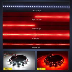 img 1 attached to 🚦 Nilight - TR-11 48”/49” LED Tailgate Light Strip 90 LED Red/White for Truck Tailgate Light Bar - Running Light, Brake Light, Turn Signal Lights, Reverse Light - 2 Years Warranty