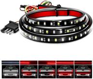 🚦 nilight - tr-11 48”/49” led tailgate light strip 90 led red/white for truck tailgate light bar - running light, brake light, turn signal lights, reverse light - 2 years warranty logo