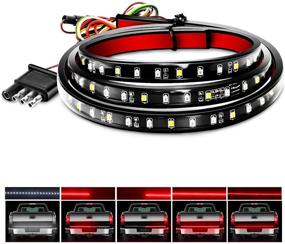 img 4 attached to 🚦 Nilight - TR-11 48”/49” LED Tailgate Light Strip 90 LED Red/White for Truck Tailgate Light Bar - Running Light, Brake Light, Turn Signal Lights, Reverse Light - 2 Years Warranty