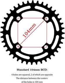 img 3 attached to 🚲 DECKAS Narrow Wide Chainring Single Chainring for 8/9/10/11-Speed (104BCD) - 40T, 42T, 44T, 46T, 48T, 50T, 52T (Round)