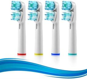 img 1 attached to 🪥 Pack of 4 Generic Electric Toothbrush Replacement Heads - Compatible with Oral-B-Braun Dual Clean