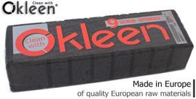 img 3 attached to 🧽 European-Made Okleen Black Multi Use Scrub Sponges - 9 Pack, 4.3x2.8x1.4 inches - Heavy Duty, Non Scratch Fiber - Odorless, Durable Scrubber for Kitchen and Household Cleaning