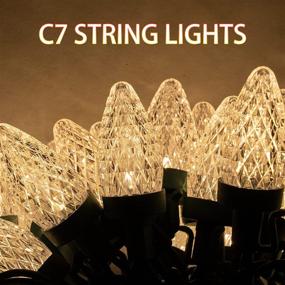 img 1 attached to FUNPENY 50 LED Outdoor Christmas Lights: Extendable Waterproof Fairy String Lights, Ideal for Xmas Decorations, Indoor/Outdoor Use (C7, 24.5 FT, Warm White)