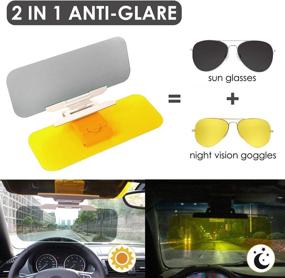 img 2 attached to Car Sun Visor, Veharvim 2-in-1 Day and Night Anti-Glare Visor Extension for Maximum Glare Blockage on Sunny or Foggy Days, Universally Fit for Driver and Passenger Side