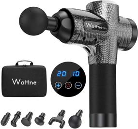 img 4 attached to 🏋️ Wattne W1 Silver Boa Deep Tissue Percussion Massage Gun for Muscle Soreness Relief - 20 Speed Strength Levels, Cordless, Super Quiet Brushless Motor