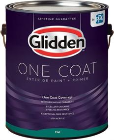 img 1 attached to 1-Gallon Glidden Exterior Paint + Primer: Blue/Blue Fjord, One Coat, Flat - Improved SEO