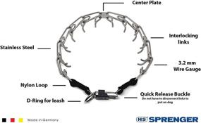 img 3 attached to 🐶 Herm Sprenger Stainless Steel Prong Dog Training Collar - Quick Release Buckle, Ultra-Plus Pet Pinch Collar, No-Pull for Dogs - Made in Germany