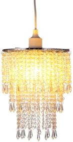 img 2 attached to 💡 Cioceen Acrylic Chandelier Shade with Crystal Beads - Elegant Pendant Lampshade for Bedroom, Weddings, or Party Decor - 8.7'' Diameter, 3 Tiers