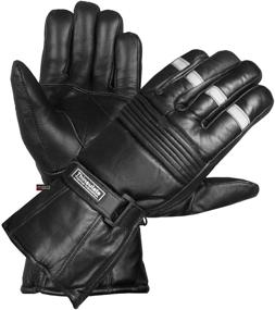 img 4 attached to 🧤 XL Size Premium Sheep Leather Thinsulate Gauntlet Style Men's Winter Motorcycle Gloves for Street Cruiser Biker, Reflective Durable Design, Best for Cold Weather Season