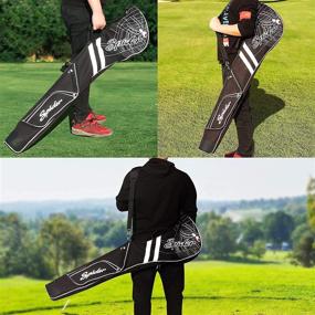 img 2 attached to Versatile Golf Carry Bag Lightweight Travel Case with 🏌️ Collapsible Design, Small Golf Club Case, Customizable and Thick Sunday Bag