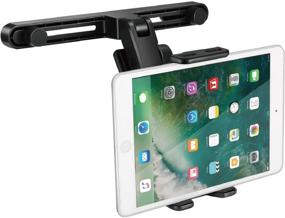 img 4 attached to 📱 Versatile Rotatable Tablet Phone Holder for Car Seat Headrest - Compatible with Apple iPad, Surface, iPhone, Samsung Galaxy - Adjustable Clamp for Maximum Convenience