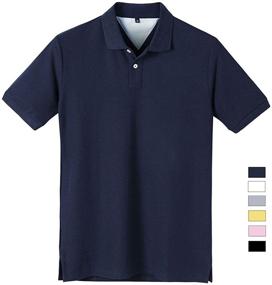 img 3 attached to AMUOUZI Casual Cotton Solid Sleeve Men's Clothing and Shirts