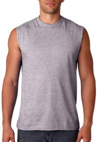 img 3 attached to Men's Clothing: Sleeveless T-Shirt by Jerzees Oz HiDENSI T