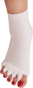 img 1 attached to 🧦 Yoga Sports GYM Five Toe Separator Socks for Foot Alignment, Pain Relief, Health Massage - Prevent Cramps, One Pair