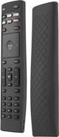 📱 vizio smart tv remote control case - compatible with xrt136 lcd led tv remote, anti-slip silicone skin sleeve for lightweight shockproof protection - black logo