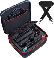 🎮 kootek carrying case for nintendo switch/switch oled model: hard shell travel case with 21 game storage slots & shoulder strap – ideal for switch console, pro controller, and switch dock логотип