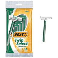 🪒 bic twin select twin blade shaver, men - 10-count (pack of 12): close shave for smooth results! logo