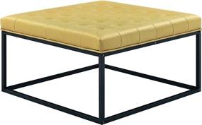 img 1 attached to Oadeer Home DDD1282 Ottoman Yellow