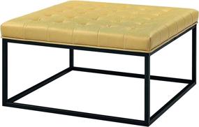 img 3 attached to Oadeer Home DDD1282 Ottoman Yellow