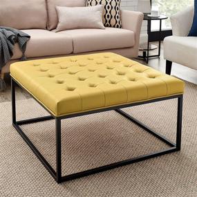 img 4 attached to Oadeer Home DDD1282 Ottoman Yellow