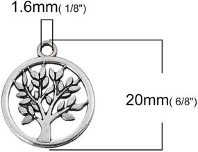 img 1 attached to 🌳 48-Pack of Antique Silver Tone Tree of Life Charms for DIY Jewelry Making - JGFinds