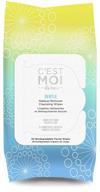 🌿 c'est moi gentle makeup remover cleansing wipes - organic aloe, glycerin, green tea, cucumber extract - biodegradable facial wipes, fragrance-free - gentle cleanser, 30 biodegradable wipes logo