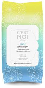 img 4 attached to 🌿 C'est Moi Gentle Makeup Remover Cleansing Wipes - Organic Aloe, Glycerin, Green Tea, Cucumber Extract - Biodegradable Facial Wipes, Fragrance-Free - Gentle Cleanser, 30 Biodegradable Wipes