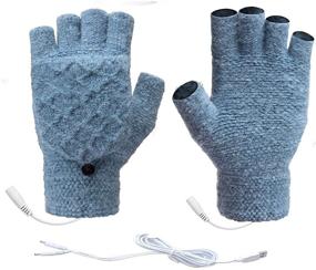 img 4 attached to Перчатки, съемные двухсторонние подогревающие перчатки 2: светлые
