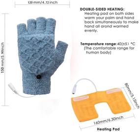 img 1 attached to Перчатки, съемные двухсторонние подогревающие перчатки 2: светлые